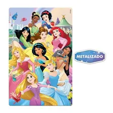 Quebra-cabeça 100 Peças Disney Princesa Metalizado Jak Foto mini  2