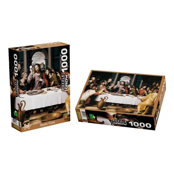 Quebra-cabeça 1000 Peças Santa Ceia - Grow Foto 1