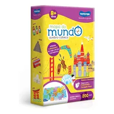 Quebra-cabeça 200 Peças Mapa Do Mundo Toyster Foto  mini 1