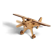 Quebra-cabeça 3d Aviao De Helice Cessna - 15 Peças - Mdf Foto mini  2