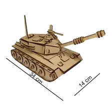 Quebra Cabeça 3d Tanque De Guerra Mdf Foto mini 3