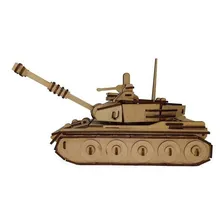Quebra Cabeça 3d Tanque De Guerra Mdf Foto mini 2