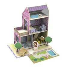 Quebra Cabeça 3d Xalingo Little House Verão 50pçs Madeira Foto mini 1