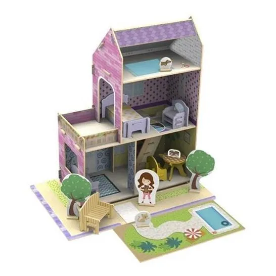 Quebra Cabeça 3d Xalingo Little House Verão 50pçs Madeira Foto 1