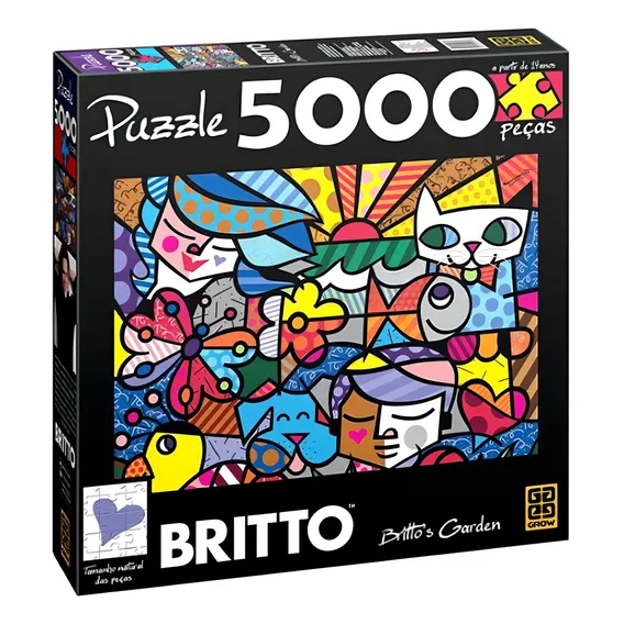 Quebra-cabeca 5000 Peças Romero Britto Brittos Garden Grow Foto 1