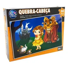Quebra Cabeça A Bela E A Fera 80 Peças Pais & Filhos Foto mini  2