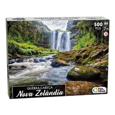 Quebra-cabeça Cachoeira Nova Zelândia 500pçs Pais E Filhos Foto mini 3
