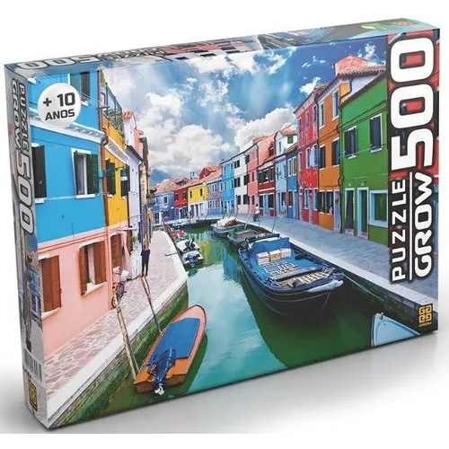 Quebra-cabeça Canal De Burano 500 Peças - Grow 03457 Foto 1