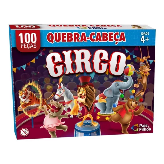 Quebra Cabeça Circo 100 Peças - Pais & Filhos Foto 1