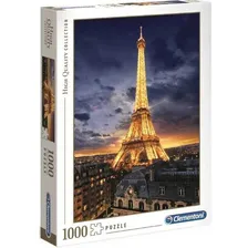 Quebra-cabeça Clementoni Paris Torre Eiffel 1000 peças Febo Foto  mini 1
