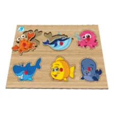 Quebra CabeƧa Com Pinos - Animais AquƔticos - Simque Foto mini 2