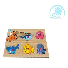 Quebra CabeƧa Com Pinos - Animais AquƔticos - Simque Foto mini 3