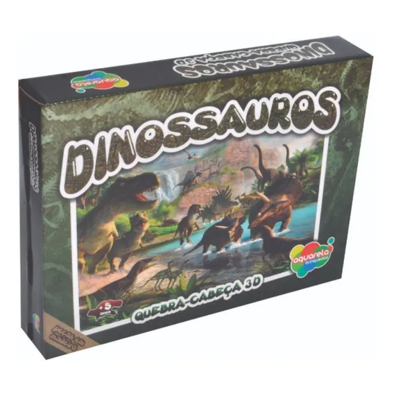Quebra Cabeça Dinossauro 3d Madeira Mdf Jobária Foto 1