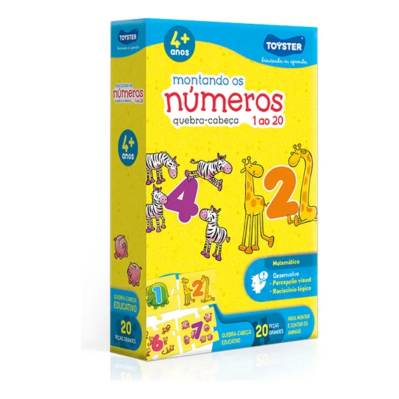 Quebra-cabeça Educativo Montando Os Números 1 Ao 20 -toyster Foto 1