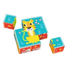Quebra-cabeça Em Blocos De Encaixe Animais - Tooky Toy Foto mini 1