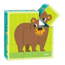 Quebra-cabeça Em Blocos De Encaixe Animais - Tooky Toy Foto mini 2