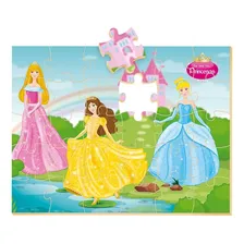 Quebra Cabeça Em Madeira - 30 Peças - Princesas - Nig Foto mini  3