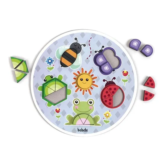Quebra Cabeça Jardim Progressivo Brinquedo Educativo Babebi Foto 1