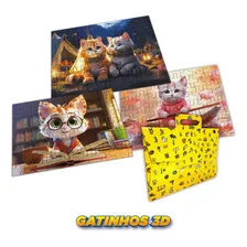 Quebra Cabeça Kit Com 3 Modelos Gatinhos Foto mini 4
