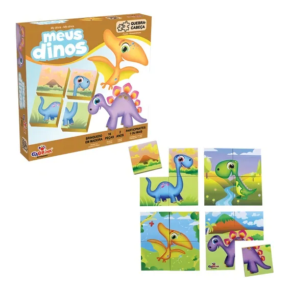 Quebra Cabeça Meus Dinos Ciabrink Foto 1