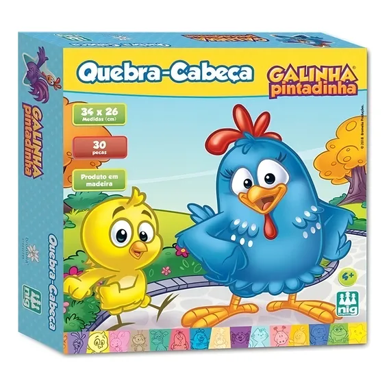 Quebra-cabeça NIG Brinquedos Galinha Pintadinha 719 de 30 peças Foto 1