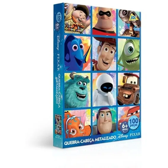 Quebra-cabeça Pixar 100 Peças Metalizado Toyster Foto 1