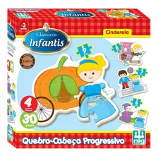 Quebra Cabeça Progressivo Clássicos Cinderela 30 Pç 0430 Nig Foto mini  3