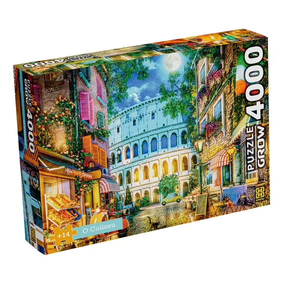 Quebra Cabeça Puzzle 4000 Peças O Coliseu - Grow Foto 1