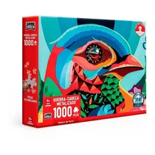 Quebra Cabeça Puzzle Pássaro Metalizado 1000pç Game Office Foto  mini 1