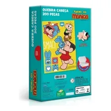 Quebra Cabe莽a Puzzle Turma M么nica 200p莽s M么nica E Sans茫o Jak Foto mini 1