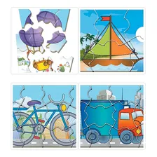 Quebra-cabeça Quebra Cabeca Quebra -cabeça Meios De Transporte Pedagógico Com 10 Peças Foto mini 1