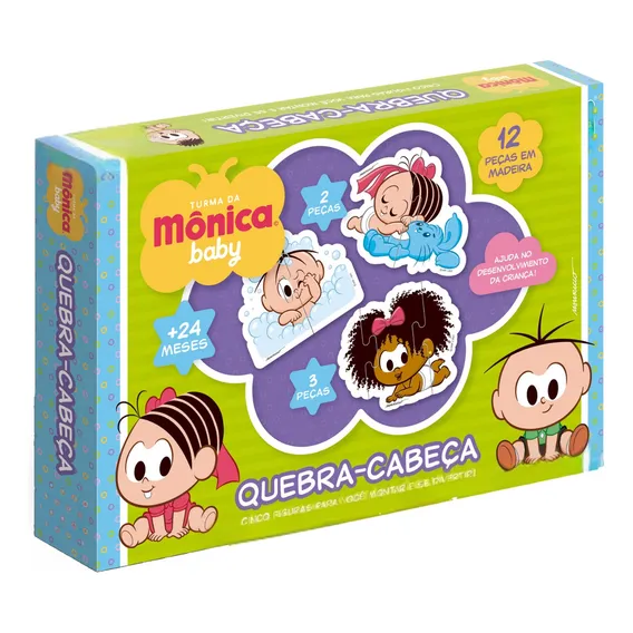 Quebra Cabeça Turma Da Mônica Brinquedo Em Madeira Infantil Foto 1