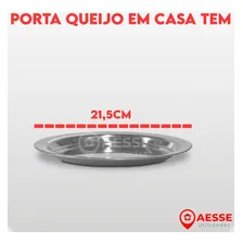 Queijeira Aço Inox Acrílico Conjunto Para Queijo Com Tampa Foto mini 3