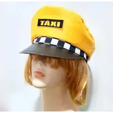 Quepe Chapéu Taxista Cor Amarelo E Preto Foto mini 2