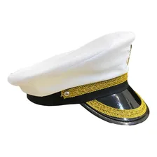 Quepe cor branco Kitok Chapéu Quepe Marinheiro disenho liso Capitao marinheiro - branco Foto mini 2