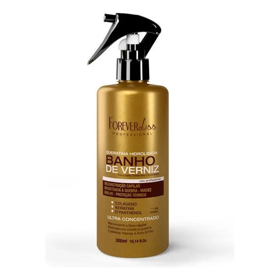 Queratina Hidrolisada Banho de Verniz Forever Liss 300ml Foto 1