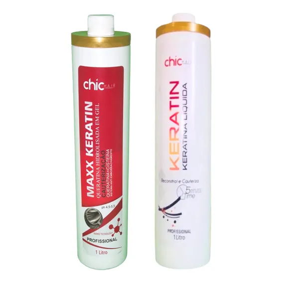 Queratina Liq 1l E Queratina Gel 1l Chic Hair Foto 1