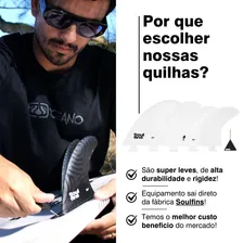 Quilha Fcs1 Quadri-Quilha Sf1 Soul Fins Branca Jogo de 4 Quilhas Laterais Fcs1 Prancha de Surf Softboard Funboard Quilhas Rígidas Injetadas Performance Quadriquilha Surf Padrão Fcs Foto mini  3