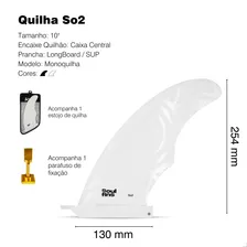 Quilhão Sup 10 Polegadas Quilha Central + Parafuso - Stand Up Paddle Sup Caixa Central - Soul Fins - Quilha Branca + Parafuso de Fixação Foto mini 4
