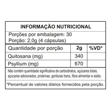 Quitosana Com Psyllium 500mg 120cps Foto mini 2