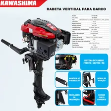 Rabeta Motor De Barco Gasolina Ré 6,5hp Partida Elétrica Foto mini 4