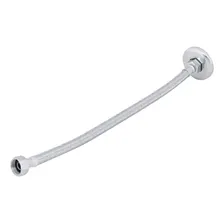 Rabicho Engate Flexível Aço Inox Mxf 1,20 M 1/2 Entrada Água Acabamento Não Cor Cinza Foto  mini 1