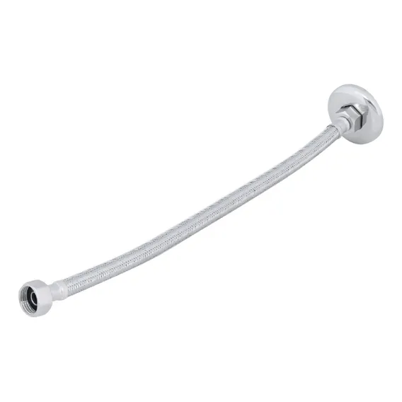 Rabicho Engate Flexível Aço Inox Mxf 1,20 M 1/2 Entrada Água Acabamento Não Cor Cinza Foto 1