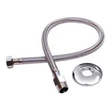 Rabicho Engate Flexível Aço Inox Mxf 60cm 1/2 Entrada Água Acabamento Cromado Cor Cinza Foto  mini 1