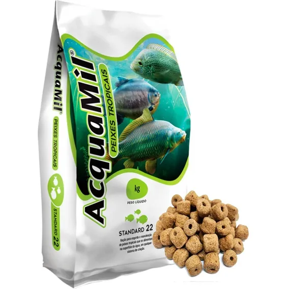 Ração Acquamil Ceva Pesca 12kg P22 Pesqueiro Peixes Aquamil Foto 1