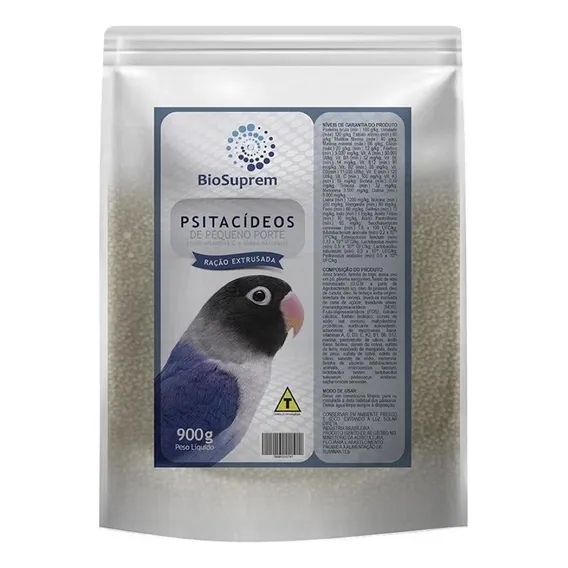 Ração Extrusada Pássaros Psitacídeos Pequeno Porte 5 Kg Foto 1