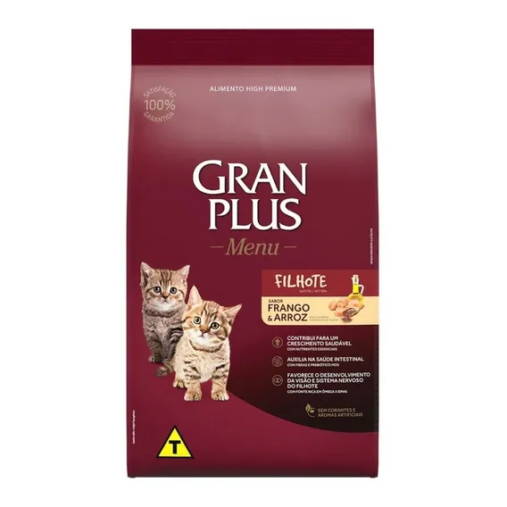 Ração Gran Plus Gatos Filhotes Frango E Arroz 1kg Foto 1