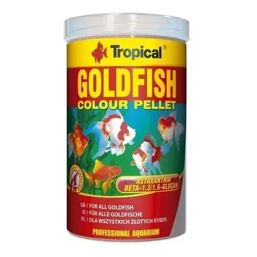 Ração Kinguios Goldfish Color Pellet 90g Tropical Foto 1