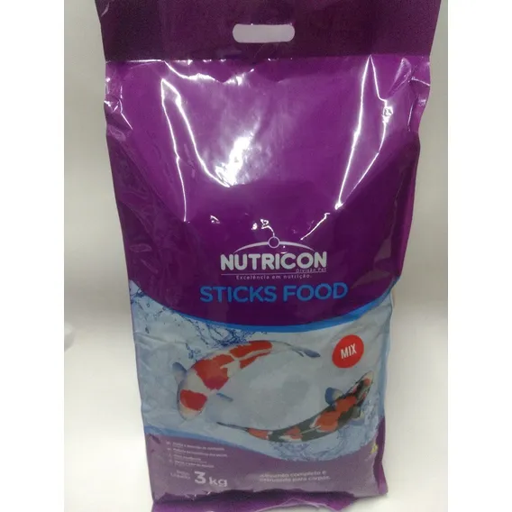 Ração P/ Carpas Mix-sticks Food Mix 3kg Nutricon Foto 1