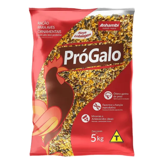 Ração Para Galos Prógalo Rinhador Anhambi 5 Kg Foto 1